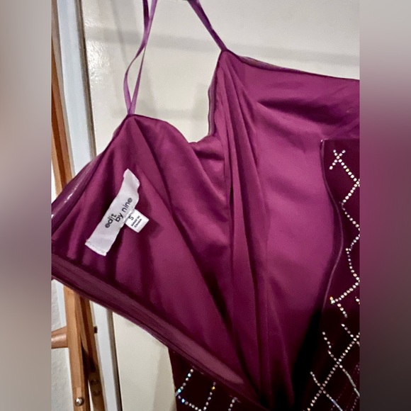 purple diamante party dress - Picture 4 of 4